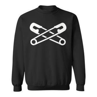 Crossed Safety Pins Sweatshirt - Monsterry CA