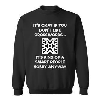Crossword Smart People Sweatshirt - Monsterry