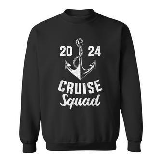 Cruise Squad 2024 With Anchor For Cruising Crew Sweatshirt | Mazezy