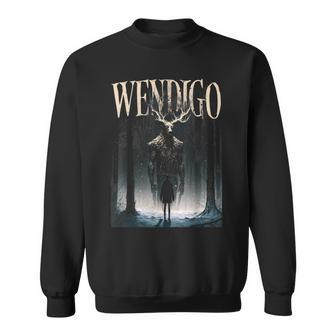 Cryptid Wendigo Ghost Of The Forest Graphic Sweatshirt - Monsterry