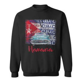 Cuba Havana Cuba Flag Black Sweatshirt - Seseable