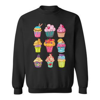 Cupcake Bake Bakery Baker Cake Food Delicious Sweets Candy Sweatshirt - Thegiftio UK