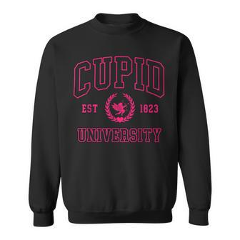 Cupid Est University Happy Valentines Day Love Vintage Retro Sweatshirt - Monsterry UK