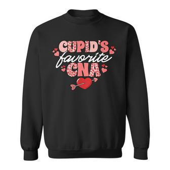 Cupid's Favorite Cna Valentine Certified Nursing Assistant Sweatshirt - Seseable