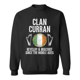 Curran Surname Irish Family Name Heraldic Celtic Clan Sweatshirt - Seseable