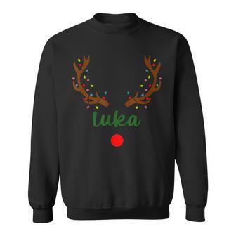 Custom Name Christmas Matching Family Pajama Luka Sweatshirt - Seseable