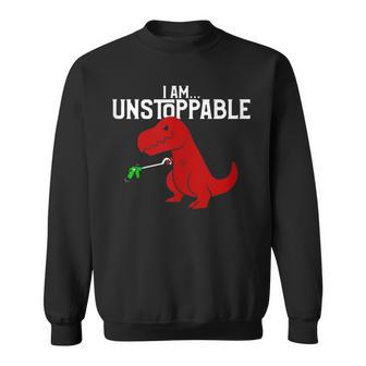 Cute & I Am Unstoppable T-Rex Dinosaur Pun Sweatshirt - Monsterry DE