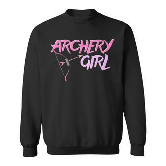 Cute Archery Girl Bow And Arrow Girly Sports Sweatshirt | Mazezy