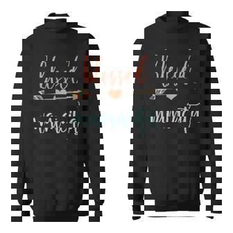 Cute Arrow Blessed Mamacita Announcement Sweatshirt | Mazezy
