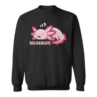 Cute Axolotl Lover Mexican Salamander Relaxolotl Short Sleeve Sweatshirt - Thegiftio UK