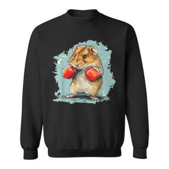 Cute Boxing Hamster With Gloves Sweatshirt - Thegiftio UK
