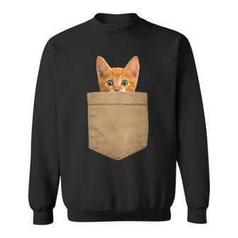 Cute Cat Orange Cat Kitty Cat In My Your Pocket Sweatshirt - Monsterry CA