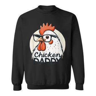 Cute Chicken Daddy Vintage Poultry Farmer Fathers Day Sweatshirt - Seseable