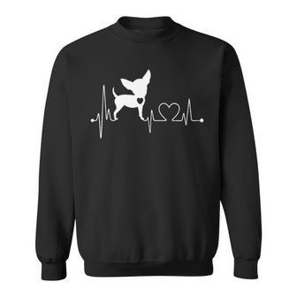 Cute Chihuahua Dog Heartbeat For Men Women Kids Sweatshirt | Mazezy