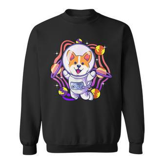 Cute Corgi In Space Corgi Dog Astronaut Theme Sweatshirt - Monsterry AU