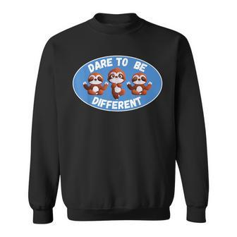 Cute Dare To Be Different Baby Yoga Sloths Frit- Sweatshirt - Monsterry CA