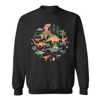 Cute Dinosaurs Illustration Dino Collection Classic Sweatshirt - Thegiftio UK