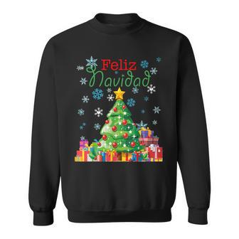 Cute Feliz Navidad Christmas Tree Sweatshirt - Monsterry CA