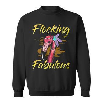 Cute And Flocking Fabulous Flamingo Sweatshirt | Mazezy
