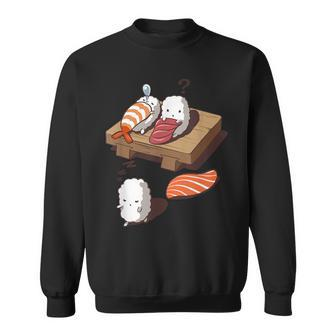 Cute And Japanese Nigiri Sushi Sleepwalking Sweatshirt - Monsterry