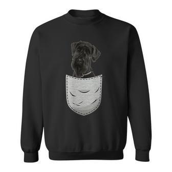 Cute Giant Schnauzer Chest Pocket Pocket For Dog Owners Sweatshirt - Seseable