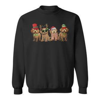 Cute Goldendoodle Dogs Christmas Lights Golden Doodle Dog Pj Sweatshirt - Thegiftio UK