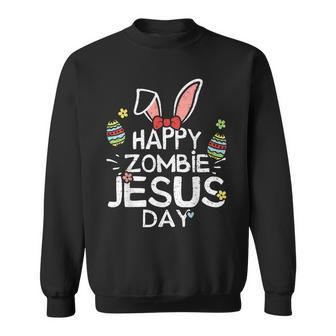 Cute Happy Zombie Jesus Day Easter Bunny For Women Sweatshirt - Seseable