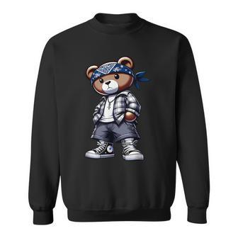 Cute Hip Hop Teddy Bear 90 Hip Hop West Coast Chicano Sweatshirt - Thegiftio UK