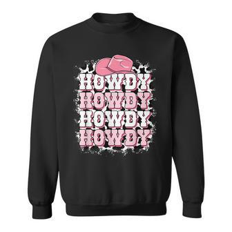 Cute Howdy Cow Print Western Country Cowgirl Texas Rodeo Sweatshirt - Monsterry CA