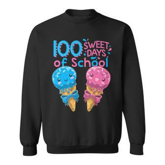 Cute Ice Creams 100 Sweet Days Of School Girls Sweatshirt - Monsterry AU