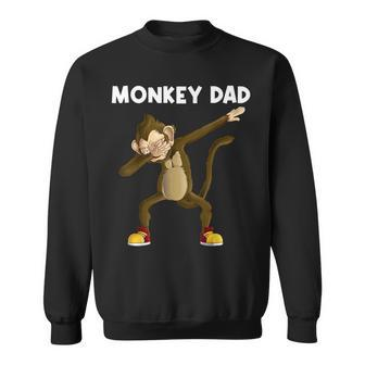 Cute Monkey For Dad Papa Gorilla Ape Chimpanzee Animal Sweatshirt - Monsterry