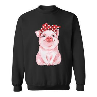 Cute Pig With Bandana Sweatshirt | Mazezy