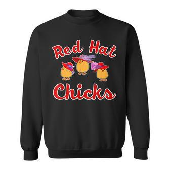 Cute Red Hat Chicks Society T Sweatshirt - Monsterry