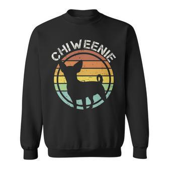 Cute Retro Chiweenie Silhouette For Chiweenies Sweatshirt | Mazezy