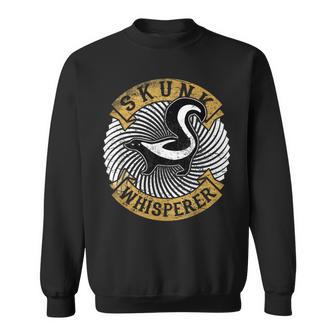 Cute Skunk Whisperer Disressed Love Skunks Sweatshirt - Monsterry