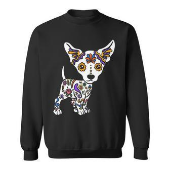 Cute Sugar Skull Chihuahua Sweatshirt | Mazezy