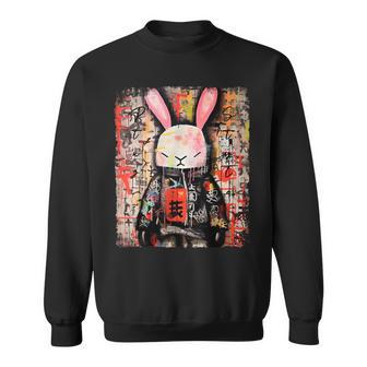 Cyberpunk Japanese Futuristic Rabbit Samurei Sweatshirt - Thegiftio UK