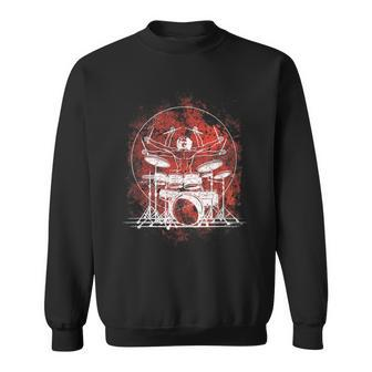 Da Vinci Drummers Drummer Rock Music Sweatshirt - Seseable