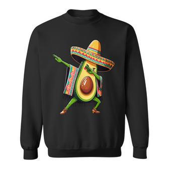 Dabbing Avocado Mexican Poncho Cinco De Mayo Sweatshirt - Monsterry CA