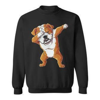 Dabbing English Bulldog Boys Dab Dance Puppy Lover Sweatshirt | Mazezy