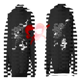 Dabbing Heart Dab Cute Valentines Day Boys Soccer Sweatshirt - Monsterry