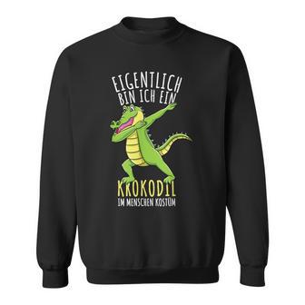 Dabbing Krokodil Kostüm Kinder Jungen Krokodil Sweatshirt - Seseable