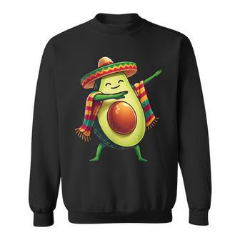 Dabbing Mexican Poncho Avocado Cinco De Mayo Sweatshirt - Monsterry CA