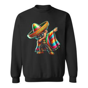 Dabbing Mexican Poncho Cinco De Mayo Boys Toddlers Sweatshirt - Monsterry DE