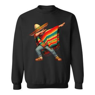 Dabbing Mexican Poncho Cinco De Mayo Boys Toddlers Sweatshirt | Mazezy