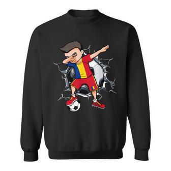 Dabbing Niño Boy Rumanía Fútbol Jugador Dab Sport Deporte Camisa de entrenamiento - Regaloses
