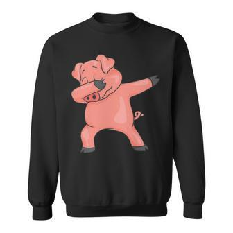 Dabbing Pig Cute Piggy Lovers Farmer Dab Pork Sweatshirt | Mazezy
