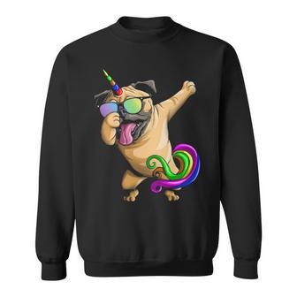 Dabbing Pugicorn Pug Lover Boys Girls Dab Dance Sweatshirt | Mazezy