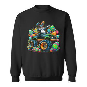 Dabbing Rabbit Bunny Easter Day Monster Eggs Truck Dab Dance Sweatshirt | Mazezy CA