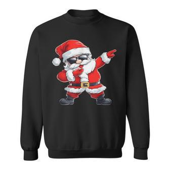 Dabbing Santa Claus With Christmas Hat Santa Claus Sweatshirt - Seseable